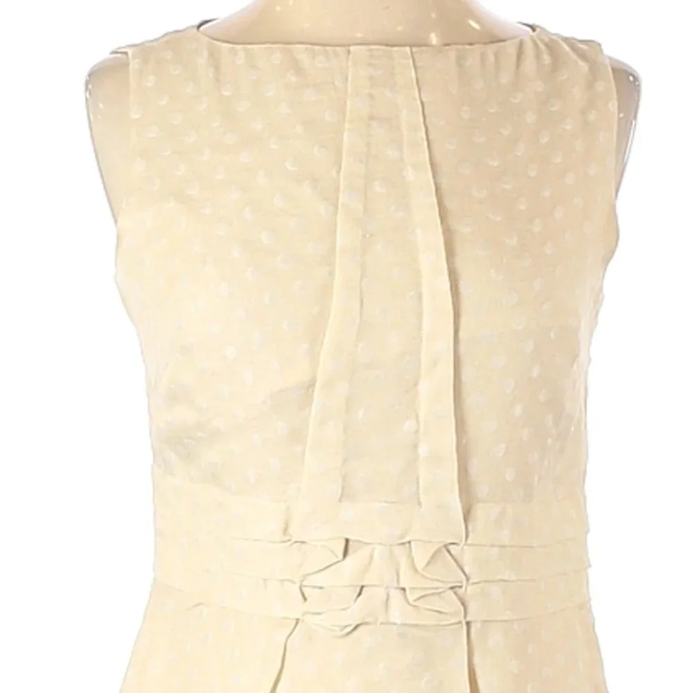 Leon Max Limited Edition Cream Polka Dot with Ruffle Waistline Dress Size 0 EUC - Picture 3 of 6